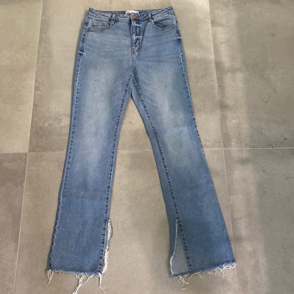 Zara | Denim Flare with Slit hem
